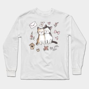 Lovely Cats / Be with me Long Sleeve T-Shirt